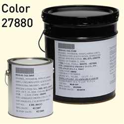 Fed STD 595 color 27880 Soft White for MIL-DTL-24607 Chlorinated Alkyd Enamel