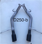 D250-b 11-24 *5.7L 14-24 3.6L Durango 2 1/2" Resonator Delete w/4" Black tips
