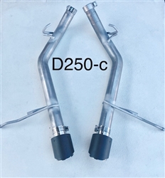 D250-c 11-24 *5.7L 14-24 3.6L Durango 2 1/2" Resonator Delete 4.5" Carbon Fiber tips
