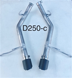 D250-c 11-26 *5.7L 14-26 3.6L Durango 2 1/2" Resonator Delete 4.5" Carbon Fiber tips