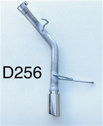 D256 Single Exhaust 11 -25 3.6L Durango 2 1/2" Resonator Delete w/4" tip