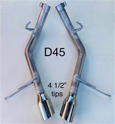 D45 11-26 *5.7L 14-26 3.6L Durango 2 1/2" Resonator Delete w/4.5" Polished tips