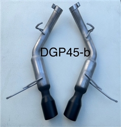 DGP45-b  11-24* 5.7L 14-24 3.6L Durango 2 1/2" Glass Pack resonated w/4.5" Black tips