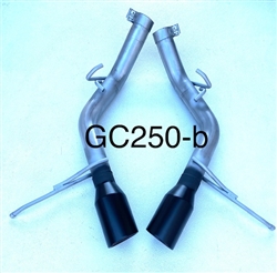 GC250-b 11-21 5.7L 14-21 3.6L Grand Cherokee 2 1/2" Resonator Delete w/4" Black tips