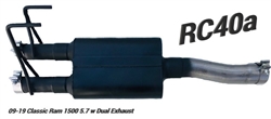 09-19 Classic Ram 5.7L 2 chamber clamp-on muffler
