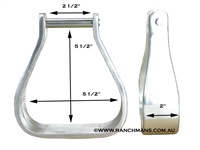 Ranchman's 2" Tread Aluminium Stirrups-2-1/2" Top