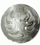 Engraved Silver Saddle Concho