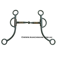 Black Steel Loomis Shank Snaffle Bit