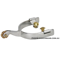 Ranchman's Mens Stainless Steel Roping Spurs