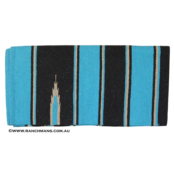 Sierra Navajo Saddle Blanket 30"x60"-Turquoise