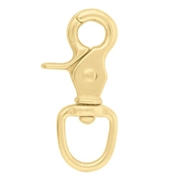 5/8" (16mm) Solid Brass Round Eye Trigger Snap