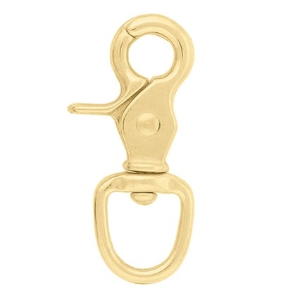1/2" (13mm) Solid Brass Round Eye Trigger Snap