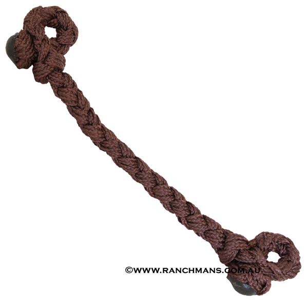 Ranchman's Brown Nylon Braid Curb Strap