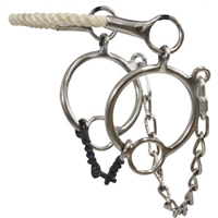 Ranchmans Rope Nose Combination Bit w/Twisted Wire Dog Bone