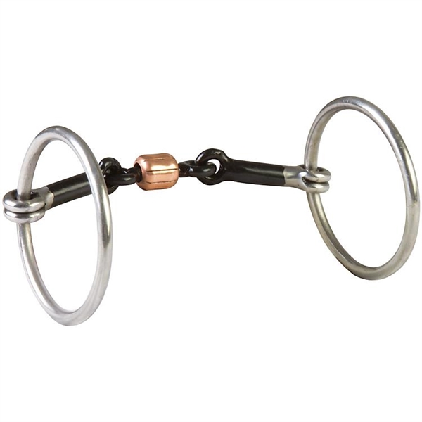 Ranchmans Dogbone Roller Loose Ring Snaffle Bit