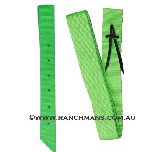 Ranchman's Lime Green Nylon Latigo & Off Billet Set