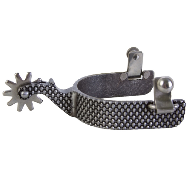 Ranchmans Aged Steel Dotted String Spurs - Mens