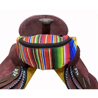 Showman® Nylon Insulated Saddle Pouch - Serape