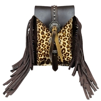 Showman® Leopard Cowhide Rear Flank Cinch Bag