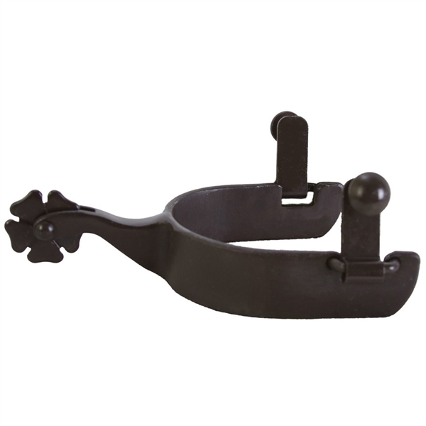 Ranchmans Mens Antique Finish Cloverleaf Spurs