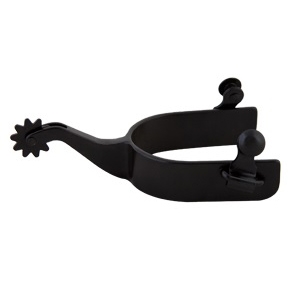 Ranchmans Black Steel Western Spurs