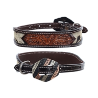 Showman® FloraHide Leather Dog Collar