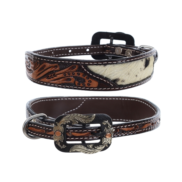 Showman® Cowhide and Tool Leather Dog Collar