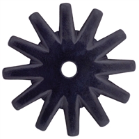 Black Satin Steel 12 Point Rowels