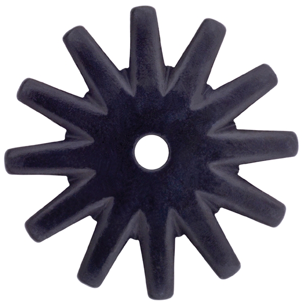 Black Satin Steel 12 Point Rowels