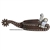 Ranchmans Mens Antique Brown Silver Dot Spurs