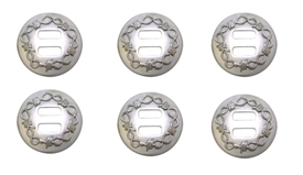 Brushed Stainless Steel 1-1/2" Barbwire Conchos