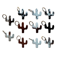 Ranchmans Hair-On Hide Cactus Key Chain