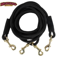 Mustang® Round Black Nylon Draw Reins
