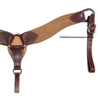 Ranchmans Two Tone Roughout Roping Breast Collar