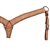 Ranchmans 2" Rough Out Rope Border Breast Collar-Natural