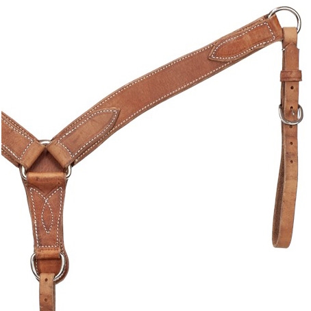 Ranchman's 1-3/4" Doubled & Stitched Harness Leather Breast Collar