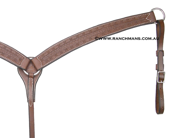 SRS Tooled Cutter Breastcollar - Barb Wire Border