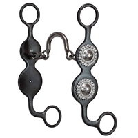 Ranchman's Concho Cheek Roping Bit-Ported Chain