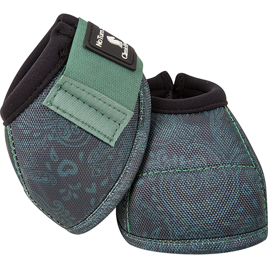 Classic Equine® DL No Turn Bell Boots - Spruce Paisley