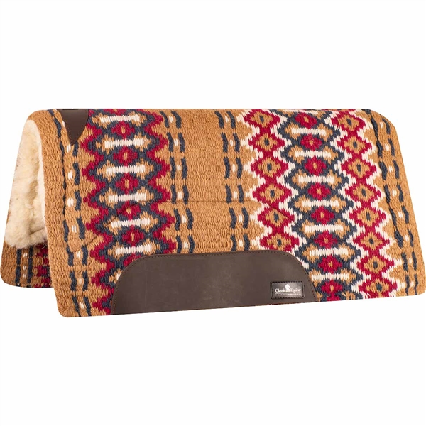 Classic Equine® Sensorflex® Saddle Pad 32" x 34" - Fawn & Raspberry