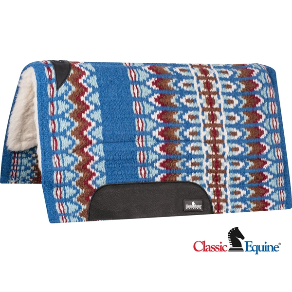 Classic Equine® Sensorflex® Saddle Pad 34" x 38" - Ultra Marine Blue & Pacific Blue