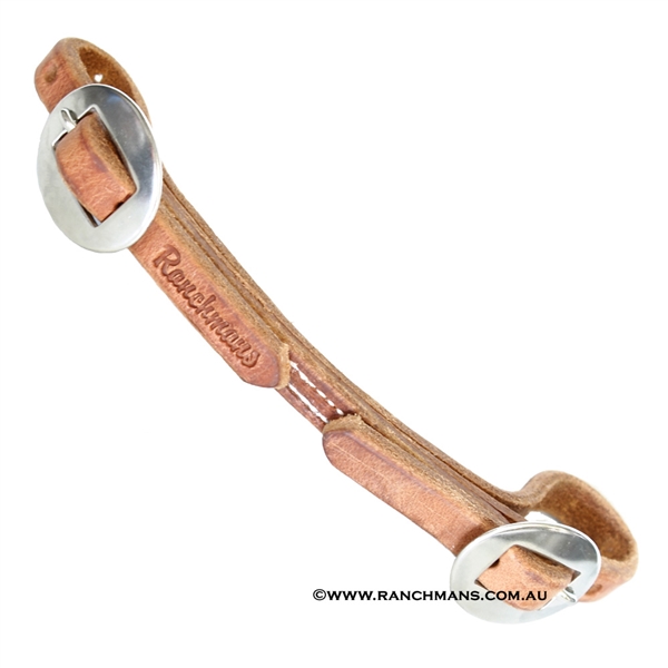 Ranchmans Premium Harness Leather Cart Buckles Curb Strap