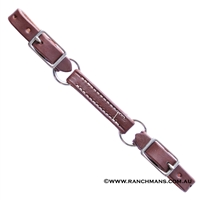 Ranchmans Oiled 3 Piece Harness Leather Curb Strap