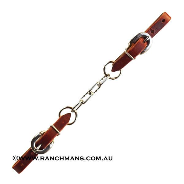 Ranchman's Latigo Leather Single Curb Chain