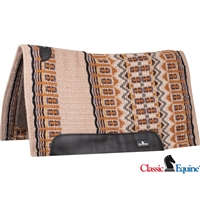 Classic Equine® Contoured Wool Top Saddle Pad 34" x 38" - Latte & Black