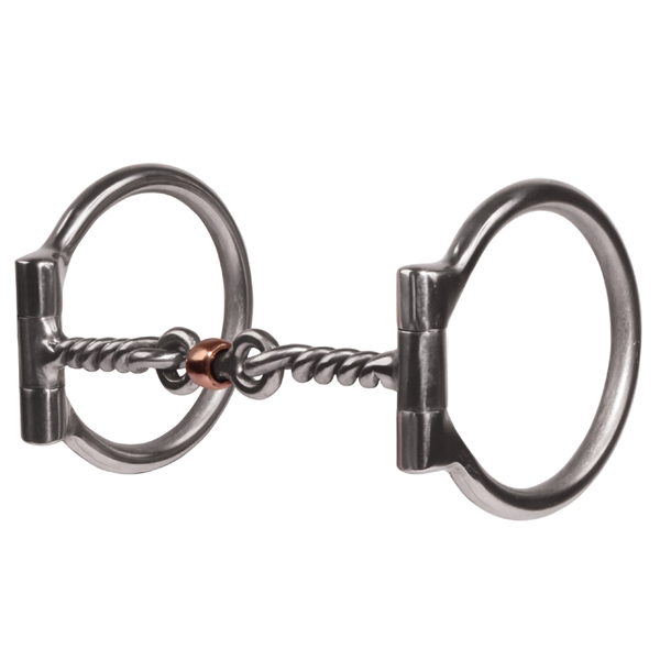 Professional's Choice® Twisted Wire Dogbone D-Ring Snaffle