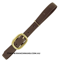 Ranchman's  Brown 1" BioThane® Flank Cinch Connector Strap