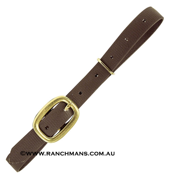 Ranchman's  Brown 1" BioThane® Flank Cinch Connector Strap