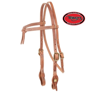 Teskey's 5/8" Harness Leather Futurity Knot Browband Quick Change Bridle