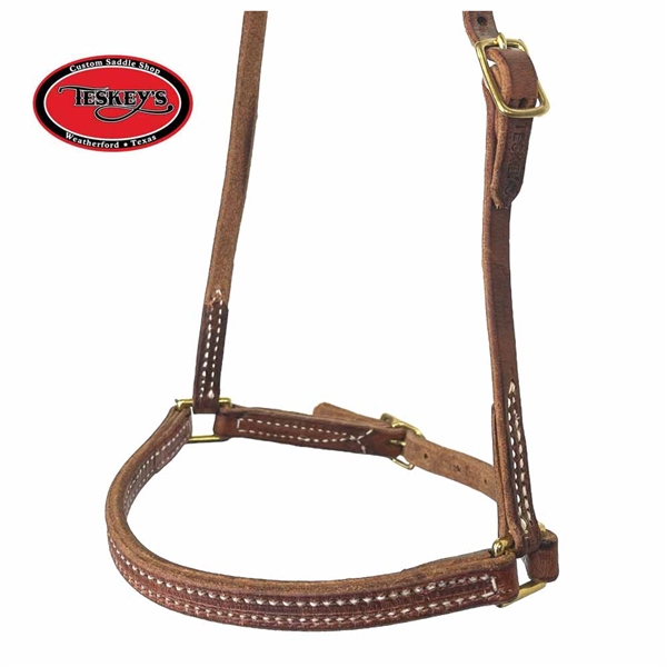 Teskey's Harness Leather Adjustable Caveson